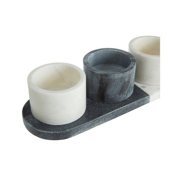 Set od 3 bijelo-sive mramorne posude premijer housewares mramor-image-3