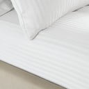 Bijela plahta 90x190 cm Satin Stripe - Catherine Lansfield