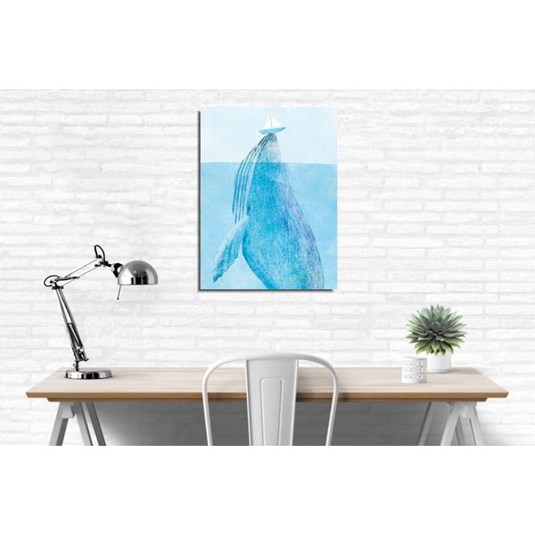 Zidna slika na platnu Whale, 30 x 40 cm-image-1