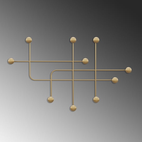 Metalna zidna vješalica u zlatnoj boji Dama – Kalune Design-image-4