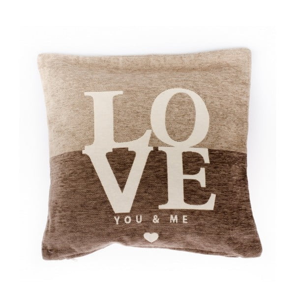 Smeđa Dakls Love navlaka za jastuk, 40 x 40 cm