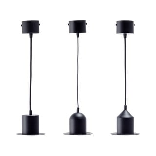 Set 3 crne viseće svjetiljke Emko Hat