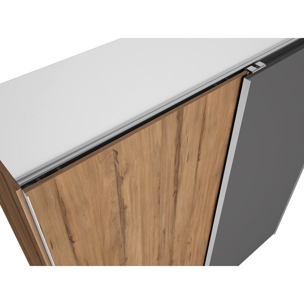 Sivi ormar u dekoru oraha s kliznim vratima 182x200 cm Malta - Marckeric-image-3