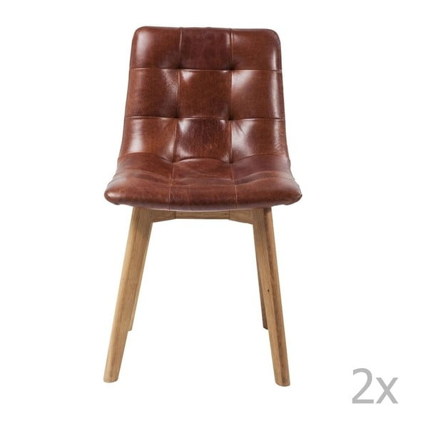 Set od 2 stolice s kožnim sjedištem Kare Design Moritz