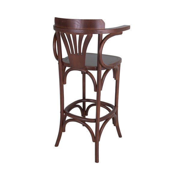 Smeđa barska stolica od čvrstog brijesta (visine sjedala 77 cm) Montmartre – Antic Line-image-1