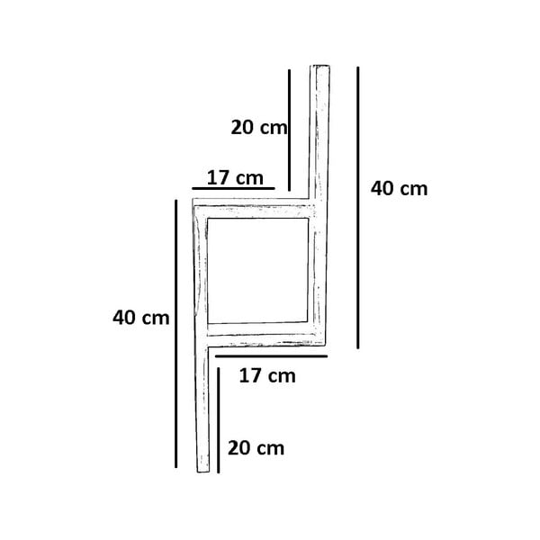 Polica s više razina od masivne jele u prirodnoj boji 17 cm Linn – Kalune Design-image-4