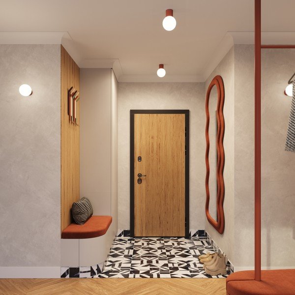 Narančasta stropna svjetiljka sa staklenim sjenilom ø 12 cm Orbital – Sollux-image-3