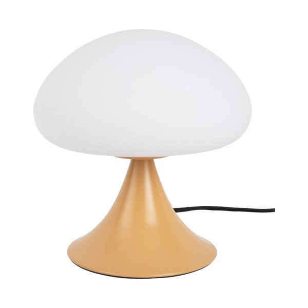 Oker žuta metalna stolna lampa sa staklenim sjenilom (visina 21 cm) Hongo – Leitmotiv