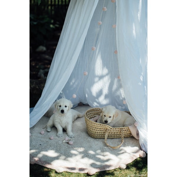 Krem periv/ručno rađen pamučan dječji tepih ø120 cm Bubbly Vintage Nude – Lorena Canals-image-1