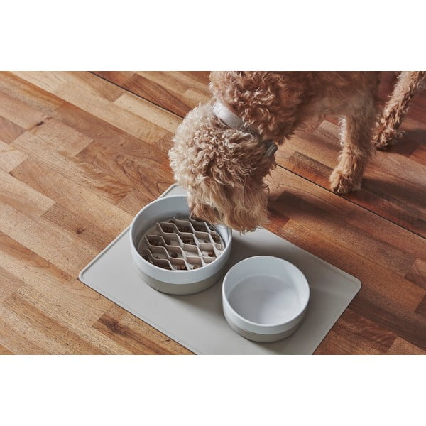 Porculanska zdjela za hranu za ljubimce za pse ø 21,5 cm Coppa Greige M/L – MiaCara-image-2