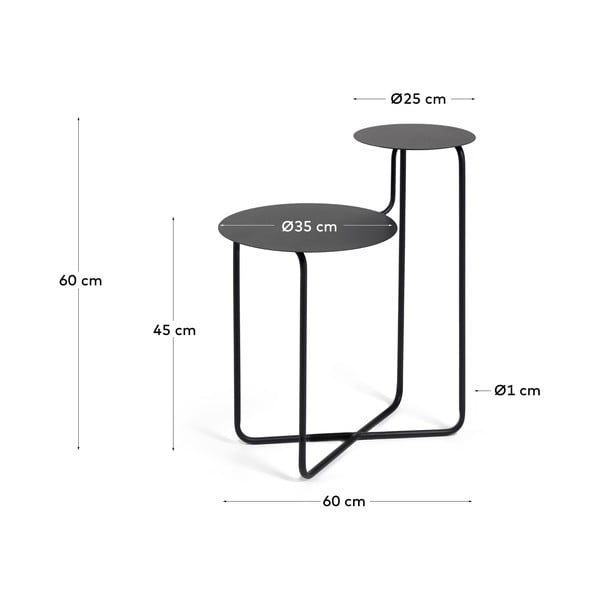 Crni metalni pomoćni stolić Kave Home Vidalita-image-3