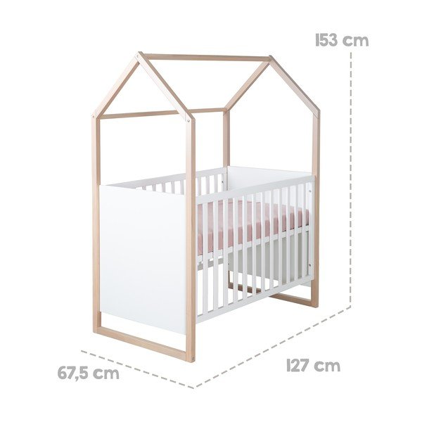 Bijeli dječji krevet 60x120 cm Cabane – Roba-image-3