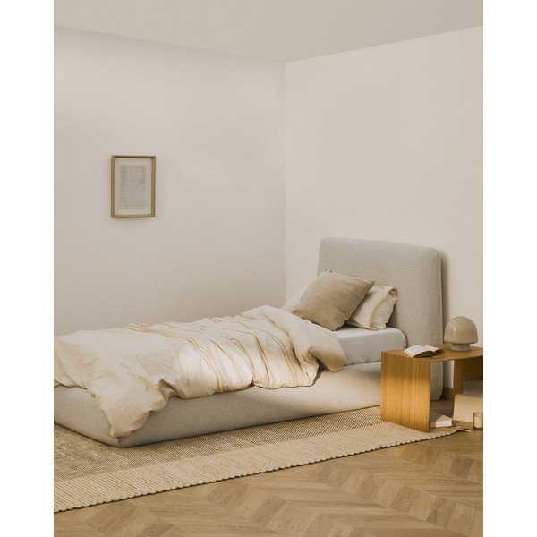 Bež tapecirani krevet bez podnice 90x200 cm Martina – Kave Home-image-1