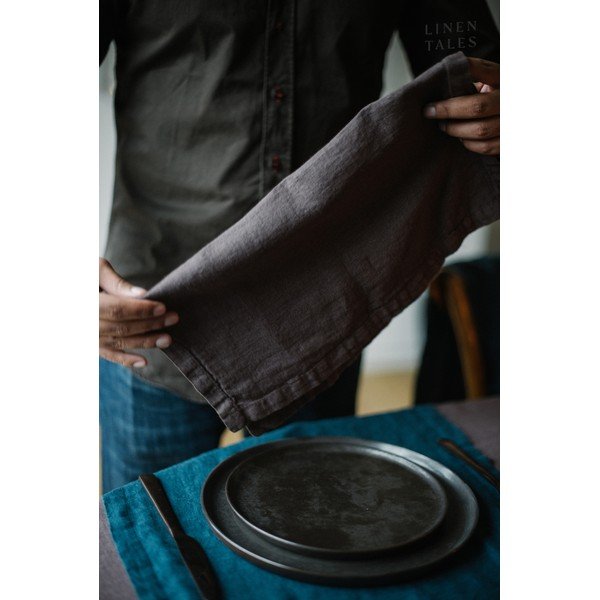 Set od 2 tamnosive lanene salvete Linen Tales-image-1