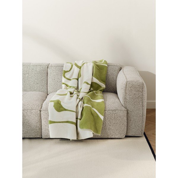 Zelena/krem deka 150x200 cm Felu – noo.ma-image-1