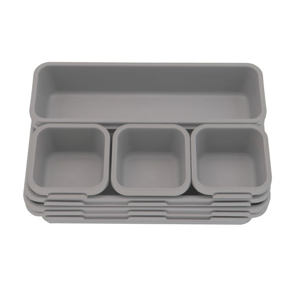 Sivi plastični organizatori ladica u setu od 8 kom - Addis-image-2