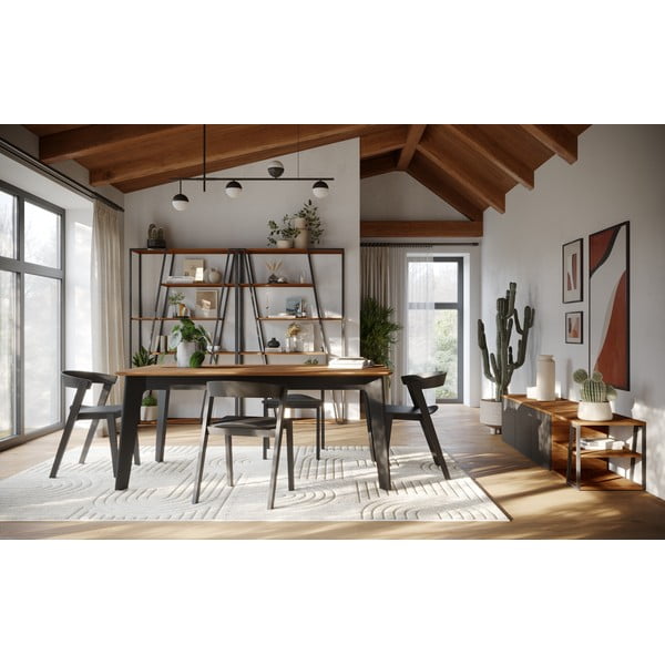 Proširiv blagovaonski stol s pločom stola u dekoru oraha u prirodnoj boji 100x180 cm Shadow – TemaHome-image-1