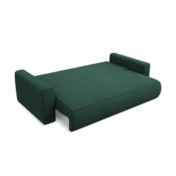 Zelena sklopiva/s prostorom za odlaganje sofa 238 cm Kapua – Makamii-image-4