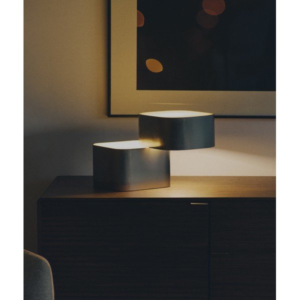 Siva metalna stolna lampa (visina 23 cm) Tandan – Kave Home-image-1