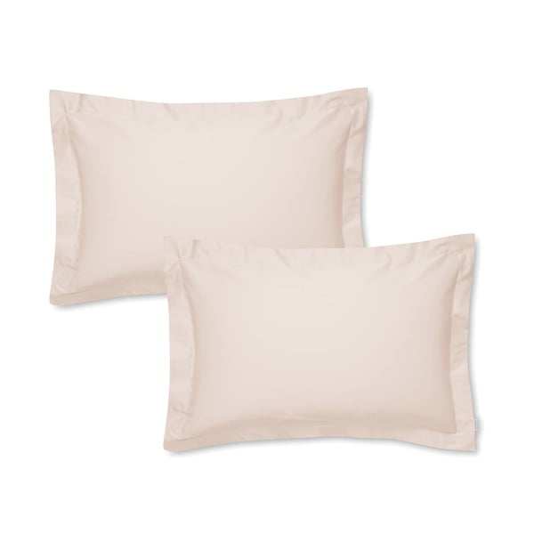Set od 2 bež jastučnice od pamučnog satena Bianca Oxford, 50 x 75 cm