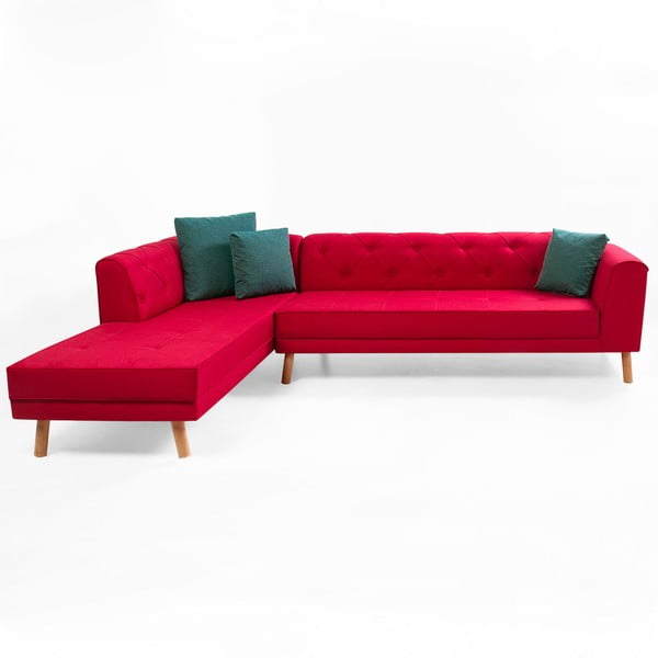 Crvena sofa lijevi kut Balcab Home Anna
