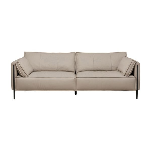 Svijetlo siva sofa od imitacije kože 233 cm Victor – Kare Design