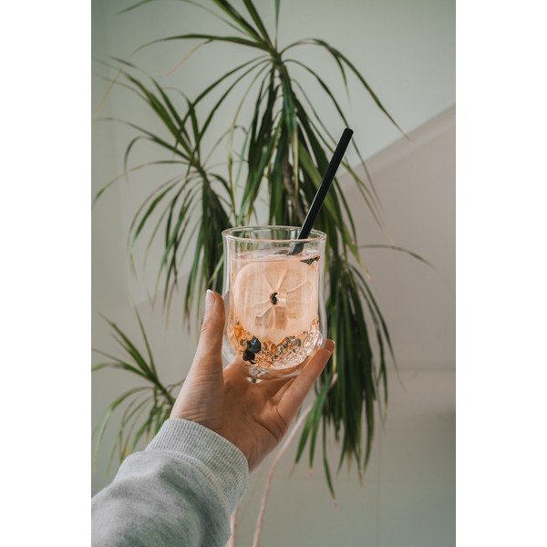 Set od 6 crnih staklenih slamki Vialli Design, dužina 20 cm-image-4