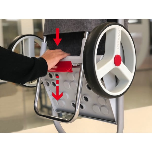 Vreća za kupovinu s kotačićima 53 l Com Tweed Polar Black Tube – Rolser-image-3