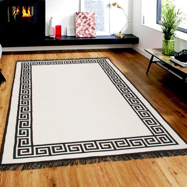 Bež-crni dvostrani tepih Justed, 80 x 150 cm-image-1