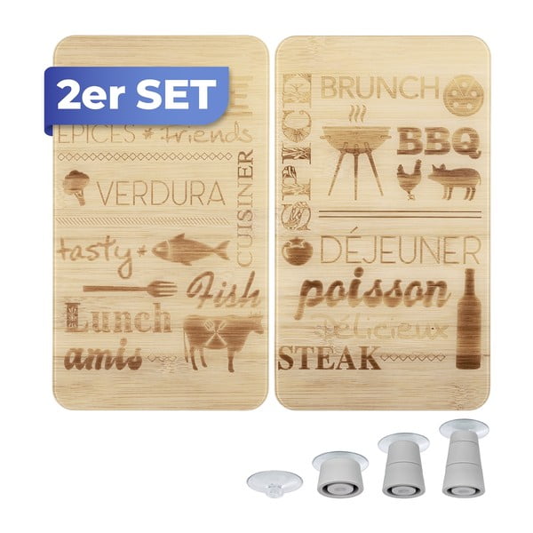 Zaštitni poklopci za štednjak u setu od kaljenog stakla 2 kom 52x30 cm Barbecue – Maximex-image-3