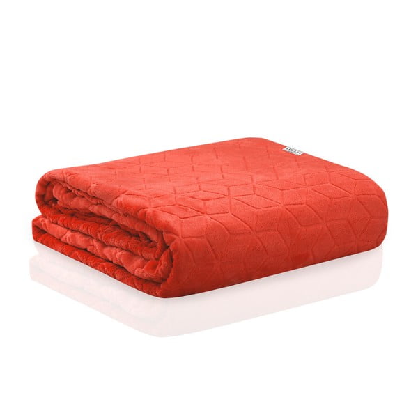 Crvena deka od mikrovlakana DecoKing Nessa, 210 x 170 cm