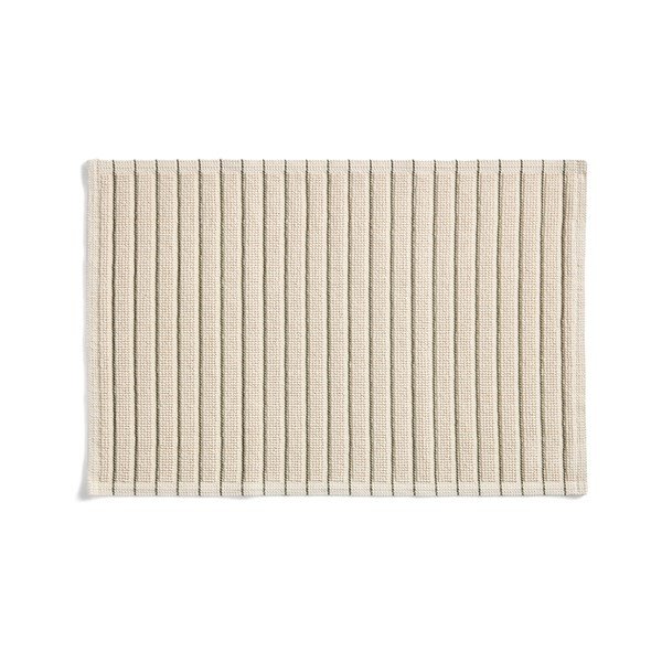 Zelena/bež tekstilna kupaonska prostirka 50x80 cm Merade – Kave Home