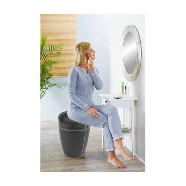 Crna korpa za veš i stolica 2u1, Wenkoo Candy Look, 20 l-image-1