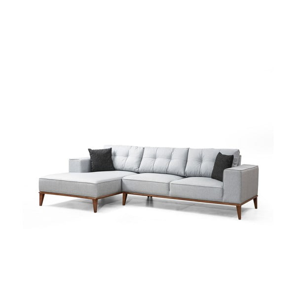 Svijetlo siva sklopiva kutna garnitura (s lijevim kutom/s ležaljkom) Montana – Balcab Home-image-3