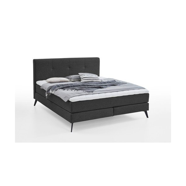 Antracitno sivi boxspring krevet 160x200 cm ANCONA – Meise Möbel-image-4