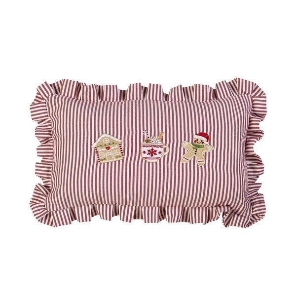 Ukrasni jastuk s božićnim motivom 30x50 cm Christmas Gingerbread Stripe – Catherine Lansfield