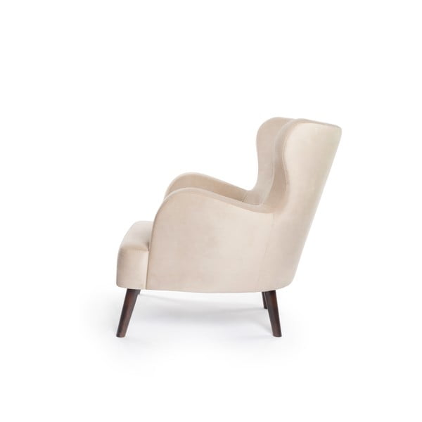 Bež baršunasti wing fotelja Noemye – Bonami Selection-image-3