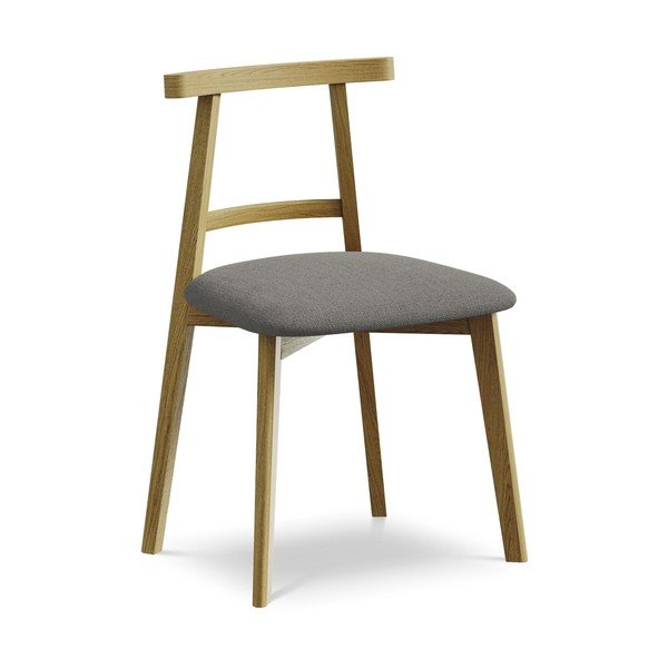 Siva blagovaonska stolica od masivnog drveta Ohelo – Makamii