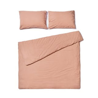 Svjetlosmeđa posteljina za bračni krevet od stonewashed pamuka Bonami Selection, 200 x 220 cm