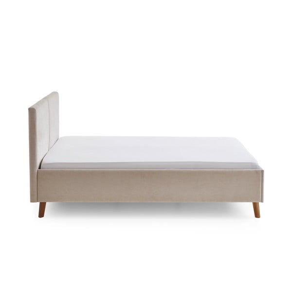 Bež tapecirani bračni krevet s podnicom 140x200 cm Piano – Meise Möbel-image-3