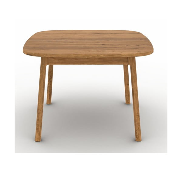 Proširiv blagovaonski stol od punog hrasta u prirodnoj boji 100x160 cm Twig – The Beds