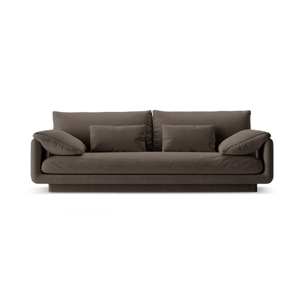 Smeđa baršunasti sofa 220 cm Torino – Micadoni 