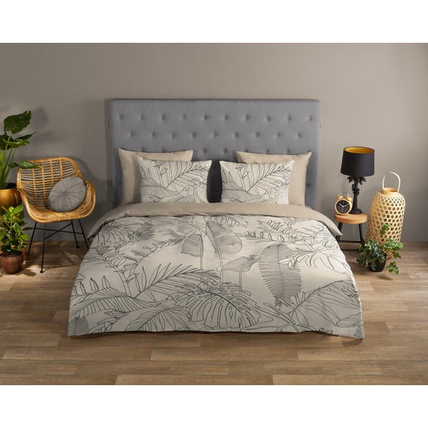 Bež pamučna posteljina za krevet za jednu osobu/za produženi krevet 140x220 cm Sym – Good Morning-image-1