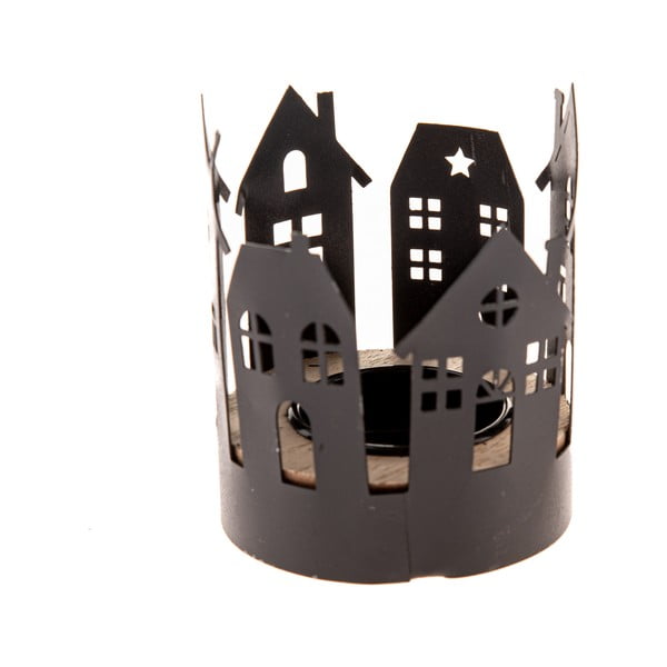 Metalni svijećnjak s božićnim motivom Houses – Dakls