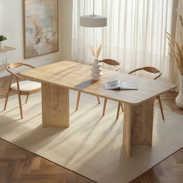 Blagovaonski stol u dekoru hrasta 90x180 cm Linza – Kalune Design-image-2