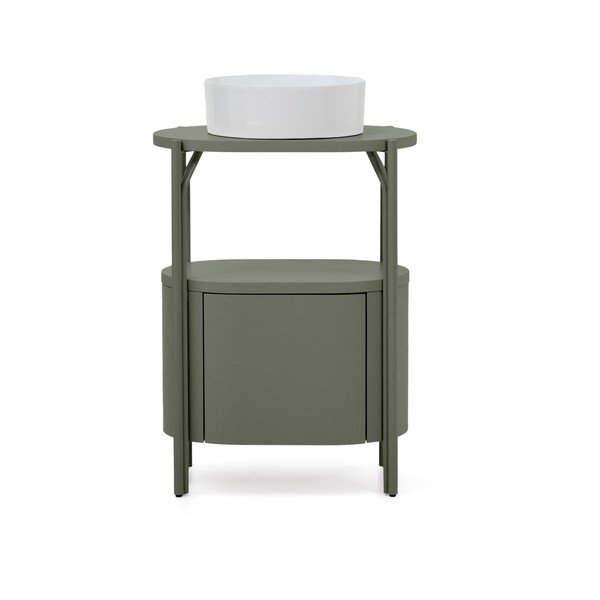 Zeleni ormarić za ispod umivaonika 60x81 cm Arely – Kave Home-image-3