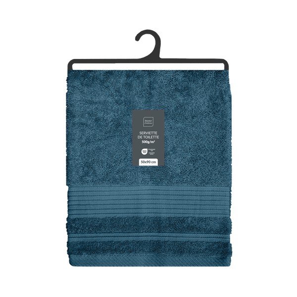 Tamno plavi pamučan ručnik od frotira 50x90 cm Tendresse – douceur d'intérieur-image-4