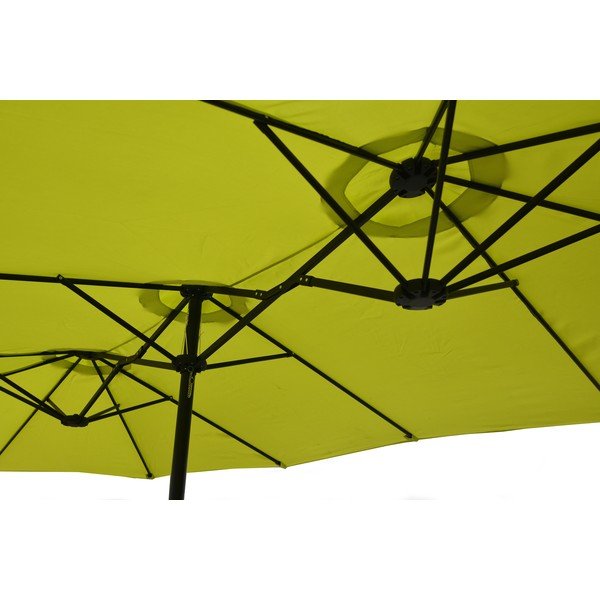 Zeleni suncobran 456x270 cm Double - Rojaplast-image-1