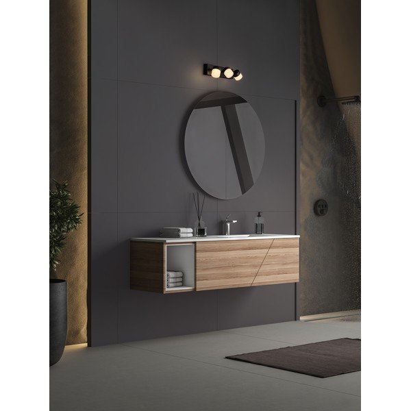 Mat crna LED zidna lampa aluminijska Teko – Nova Luce-image-2