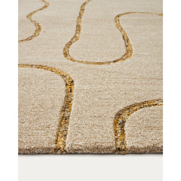Bež vunen tepih 160x230 cm Magin – Kave Home-image-2